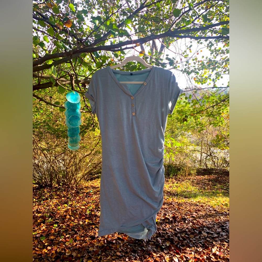 ☁️ Sky Blue Bodycon dress 👗 size M-L